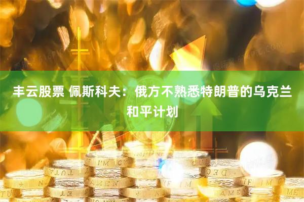 丰云股票 佩斯科夫：俄方不熟悉特朗普的乌克兰和平计划