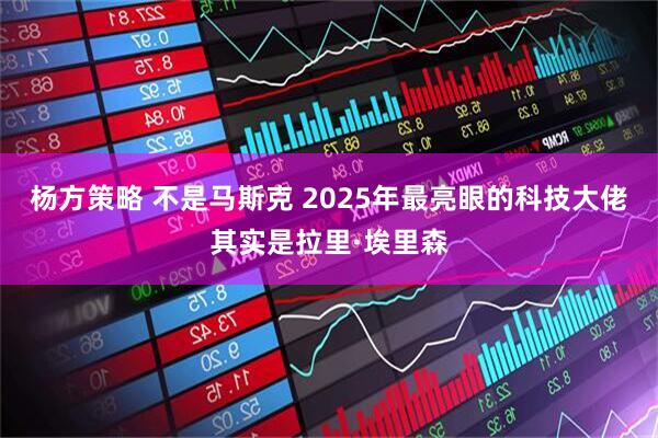 杨方策略 不是马斯克 2025年最亮眼的科技大佬其实是拉里·埃里森