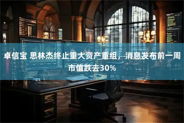 卓信宝 思林杰终止重大资产重组，消息发布前一周市值跌去30%